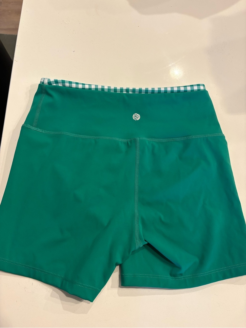 Altar'd State Teal High-Waist Athletic Shorts